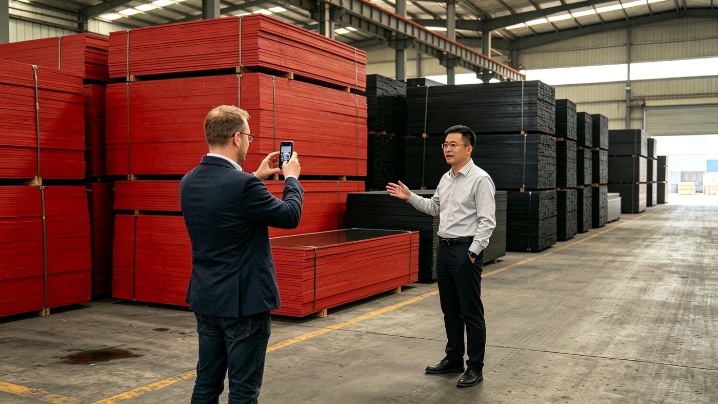 客户参观仓库 client in warehouse